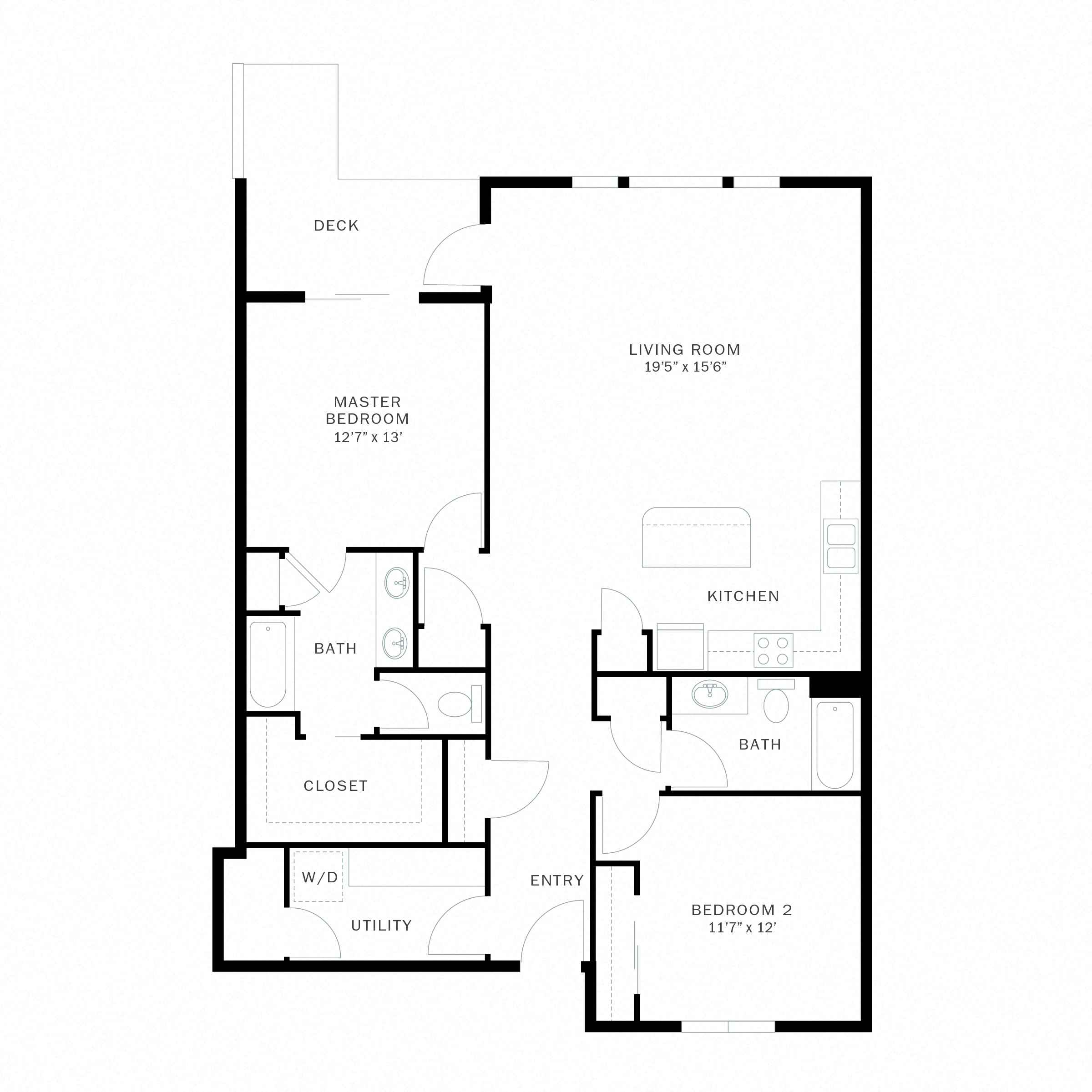 Floor plan layout diagram for 2K